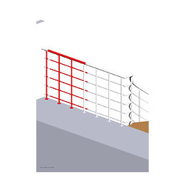 Balustrade d'étage suite Oslo metalik