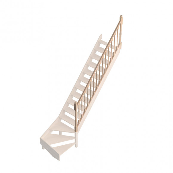 Rampe tournée type T escalier quart tournant bas Savoie