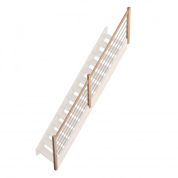 Rampe bois-aluminium escalier droit Provence