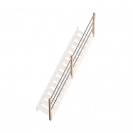 Rampe tubes métal C escalier droit Savoie