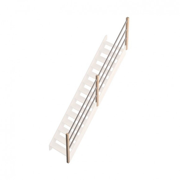 Rampe tubes métal C escalier droit Savoie