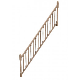 Rampe traditionnelle type T à balustres tournés escalier QT Provence