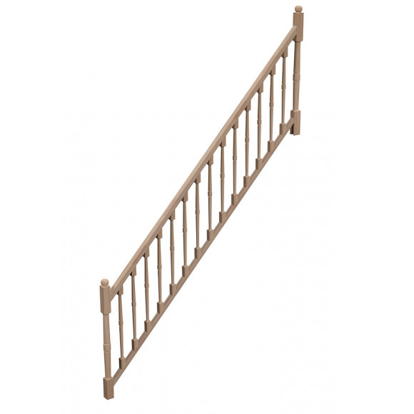 Rampe traditionnelle type T à balustres tournés escalier QT Provence