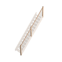 Rampe bois-aluminium escalier droit Provence