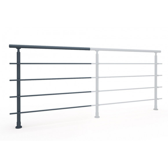 Kit garde-corps Rondo Alu RAL 7016 SECUNDO