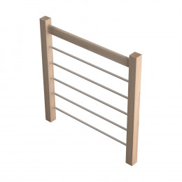 Garde-corps bois-aluminium type G 100cm Provence