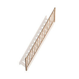 Rampe traditionnelle à balustres moul. escalier droit Provence