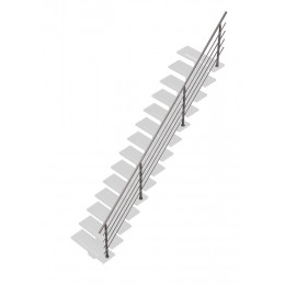 Rampe aluminium escalier droit GOMERA/KALEA/TAMBORA