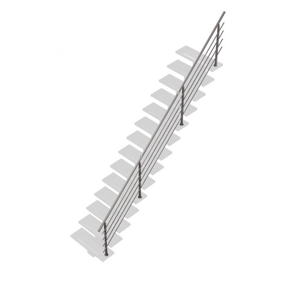 Rampe aluminium escalier droit GOMERA/KALEA/TAMBORA