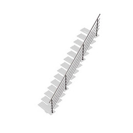 Rampe aluminium escalier droit GOMERA/KALEA/TAMBORA