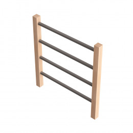 Garde-corps C tubes métal 100cm escalier Savoie