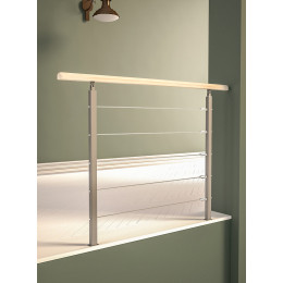 Cottage Garde corps étage sapin - métal 100cm