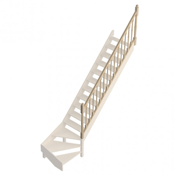 Rampe tournée type T escalier quart tournant bas Jura