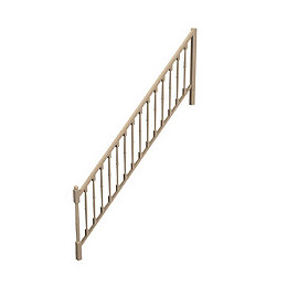 Rampe traditionnelle tournée type T escalier droit Jura