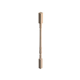 Balustre hêtre tourne BT2 section 45x45mm