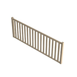 Garde-corps à balustres moulurés A 320cm escalier Jura