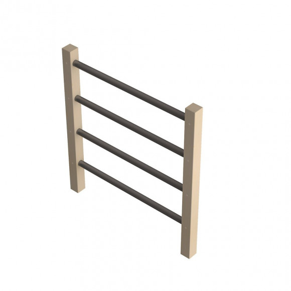 Garde-corps bois-métal C 100cm escalier Jura