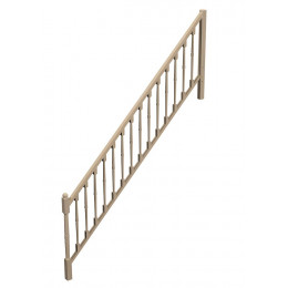 Rampe traditionnelle tournée type T escalier droit Jura