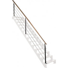 Montée d'escalier bois tube