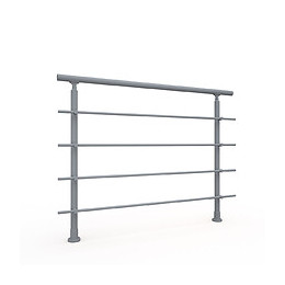 Kit garde-corps ALU RONDO RAL 7037 PRIMO