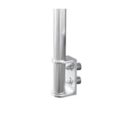 Poteau rond en aluminium anodisé argent R2. H1150mm