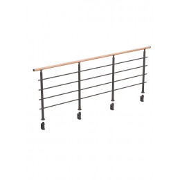 Garde-corps étage Alu gris RAL 7024 320cm BIAX