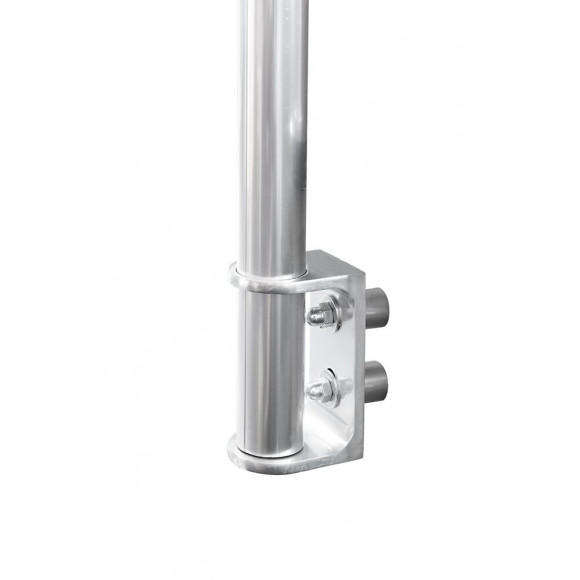 Poteau rond en aluminium anodisé argent R2. H1150mm