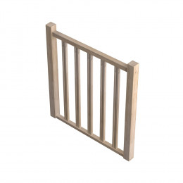 Garde-corps chêne 100cm TRADI ECO