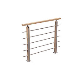 Garde-corps chêne-alu 120cm escalier AUVERGNE