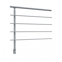 Kit garde-corps ALU RONDO S RAL 7037 SECUNDO