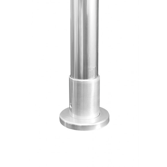 Poteau rond en aluminium anodisé argent R1. H970mm