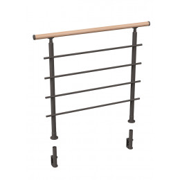 Garde-corps étage Alu gris RAL 7024 120cm BIAX