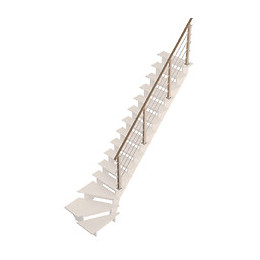 Rampe chêne/aluminium esc. 1/4T AUVERGNE