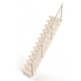 Rampe type J Aluminium escalier droit BRETAGNE