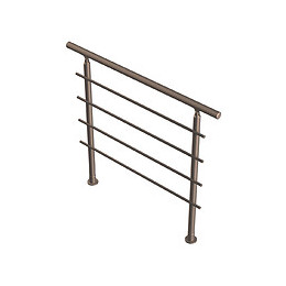 Garde-corps étage type J alu inox 120cm Bretagne