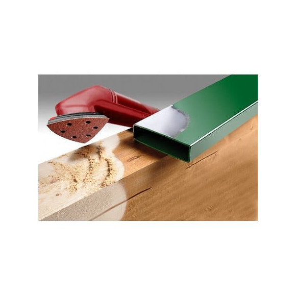 5 Patins Abrasifs Triangulaires Bois & Métal 93 Mm Gr 240 Quick-stick Kwb