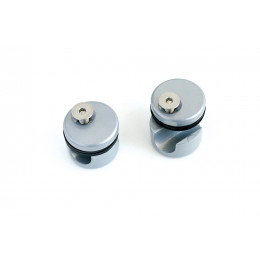 Support pour plaque verre '4p' en fonte alu peint + visserie