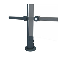 Pièces de fixations plexi sur lisses RA13 RAL 7016