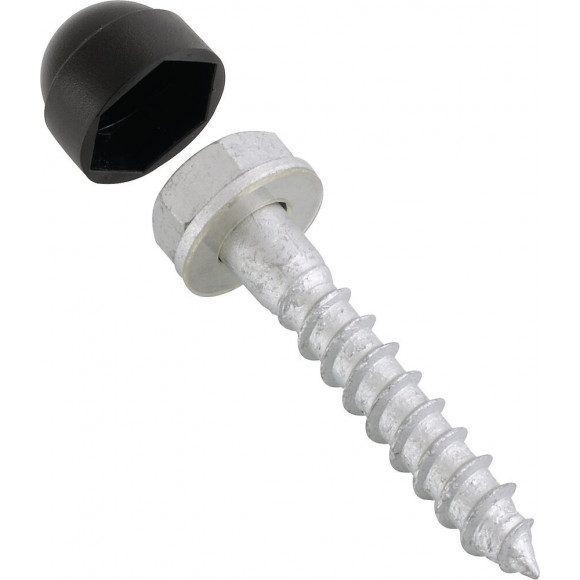 Tirefonds pour sol bois BLACK diamètre 10x60mm '4 pièces'