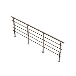 Garde-corps étage type J Alu inox 320cm BRETAGNE