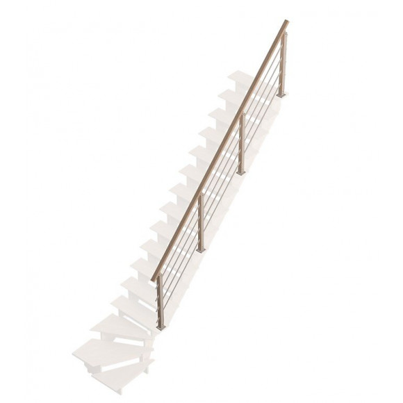 Rampe H chêne /alu escalier droit AUVERGNE