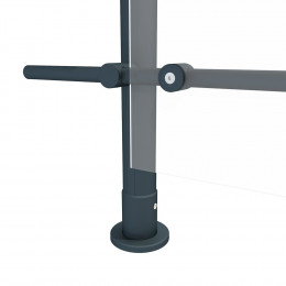 Pièces de fixations plexi sur lisses RA13 RAL 7016