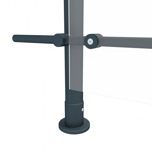 Pièces de fixations plexi sur lisses RA13 RAL 7016