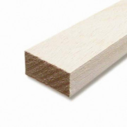 Tasseau raboté bois exotique Blanc 13x38mm L.2.38m