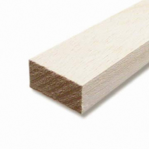 Tasseau raboté bois exotique Blanc 9x28mm L.2.38m