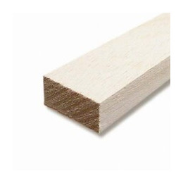 Tasseau raboté bois exotique Blanc 9x48mm L.2.38m