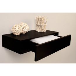 Etagère-tiroir noir Glossy 48 x 25 x 10 cm