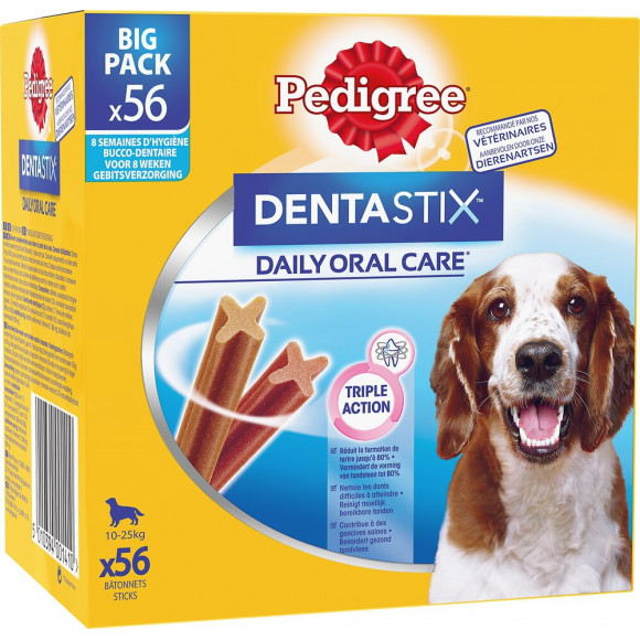 PEDIGREE Dentastix multipack  pour moyens  chiens 56 sticks 1440 g