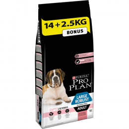 Croquettes chien Large adulte Robust Sensitive Skin - Saumon 14+2.5kg