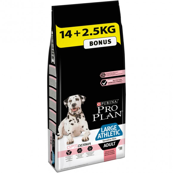 Croquettes chien Large Athletic Sensitive Skin - Saumon - 14+2.5kg